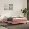 Image de vidaXL Matelas de lit à ressorts ensachés fermeté moyenne Rose 140x200x20 cm Velours