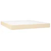 Image de Matelas de lit à ressorts ensachés Crème 160x200x20 cm Tissu