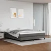 Image de Matelas de lit à ressorts ensachés Gris 160x200x20cm Similicuir
