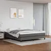 Image de vidaXL Matelas de lit à ressorts ensachés fermeté moyenne Gris 180x200x20cm Similicuir