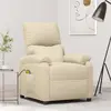 Image de vidaXL Fauteuil de massage Crème Tissu