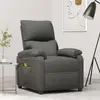 Image de vidaXL Fauteuil de massage Gris foncé Tissu