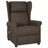 Image de vidaXL Fauteuil de massage Marron foncé Tissu