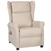 Image de vidaXL Fauteuil de massage Crème Tissu