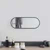 Image de vidaXL Miroir mural Noir 40x15 cm Ovale