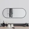 Image de vidaXL Miroir mural Noir 60x25 cm Ovale