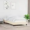 Image de vidaXL Cadre de lit sans matelas crème 90x190 cm tissu