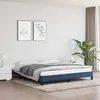Image de vidaXL Cadre de lit sans matelas bleu 160x200 cm tissu