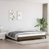 Image de vidaXL Cadre de lit sans matelas marron foncé 200x200 cm tissu