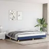 Image de vidaXL Cadre de lit sans matelas bleu 200x200 cm tissu