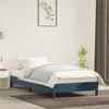 Image de vidaXL Cadre de lit sans matelas bleu foncé 90x190 cm velours
