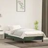 Image de vidaXL Cadre de lit sans matelas vert foncé 100x200 cm velours