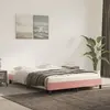Image de vidaXL Cadre de lit sans matelas rose 140x200 cm velours