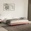 Image de vidaXL Cadre de lit sans matelas rose 160x200 cm velours
