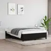 Image de vidaXL Cadre de lit sans matelas noir 140x190 cm tissu