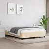 Image de vidaXL Cadre de lit sans matelas crème 140x200 cm tissu