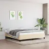 Image de vidaXL Cadre de lit sans matelas crème 160x200 cm tissu