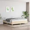 Image de vidaXL Cadre de lit sans matelas crème 180x200 cm tissu