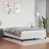 Image de vidaXL Cadre de lit sans matelas blanc 140x190 cm similicuir