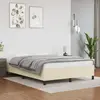 Image de vidaXL Cadre de lit sans matelas crème 140x190 cm similicuir