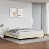 Image de vidaXL Cadre de lit sans matelas crème 180x200 cm similicuir