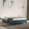 Image de vidaXL Cadre de lit sans matelas bleu foncé 140x190 cm velours