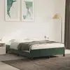 Image de vidaXL Cadre de lit sans matelas vert foncé 140x200 cm velours