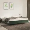 Image de vidaXL Cadre de lit sans matelas vert foncé 200x200 cm velours