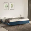 Image de vidaXL Cadre de lit sans matelas bleu foncé 200x200 cm velours