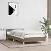 Image de vidaXL Cadre de lit avec tête de lit sans matelas taupe 90x190cm tissu