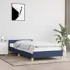 Image de vidaXL Cadre de lit avec tête de lit sans matelas bleu 90x190 cm tissu
