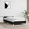 Image de vidaXL Cadre de lit avec tête de lit sans matelas noir 90x200 cm tissu
