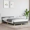 Image de vidaXL Cadre de lit sans matelas gris foncé 120x200 cm tissu