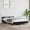 Image de vidaXL Cadre de lit sans matelas noir 120x200 cm tissu