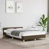 Image de vidaXL Cadre de lit sans matelas marron foncé 120x200 cm tissu