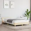 Image de vidaXL Cadre de lit sans matelas crème 120x200 cm tissu