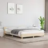 Image de vidaXL Cadre de lit sans matelas crème 140x190 cm tissu