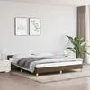 Image de vidaXL Cadre de lit sans matelas marron foncé 160x200 cm tissu