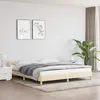 Image de vidaXL Cadre de lit sans matelas crème 160x200 cm tissu