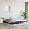 Image de vidaXL Cadre de lit avec tête de lit sans matelas bleu 160x200cm tissu
