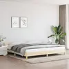 Image de vidaXL Cadre de lit sans matelas crème 200x200 cm tissu
