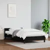 Image de vidaXL Cadre de lit avec tête de lit sans matelas noir 80x200 cm