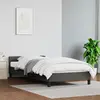 Image de vidaXL Cadre de lit avec tête de lit sans matelas gris 80x200 cm