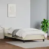 Image de vidaXL Cadre de lit avec tête de lit sans matelas crème 90x190 cm