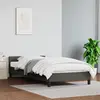 Image de vidaXL Cadre de lit avec tête de lit sans matelas gris 90x200 cm