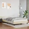 Image de vidaXL Cadre de lit avec tête de lit sans matelas crème 120x200 cm