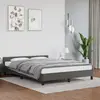 Image de vidaXL Cadre de lit avec tête de lit sans matelas gris 140x200 cm