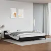 Image de vidaXL Cadre de lit avec tête de lit sans matelas noir 180x200 cm