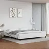 Image de vidaXL Cadre de lit avec tête de lit sans matelas blanc 200x200 cm