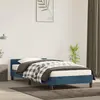 Image de vidaXL Cadre de lit sans matelas bleu foncé 90x190 cm velours